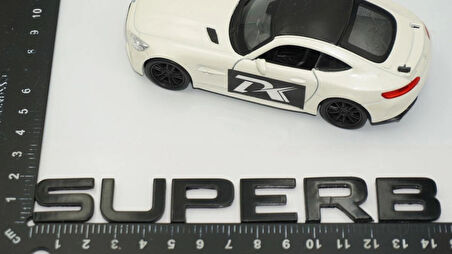 DK Tuning Skoda SUPERB Bagaj Yeni Nesil Parlak Siyah Yazı Logo Arma