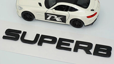 DK Tuning Skoda SUPERB Bagaj Yeni Nesil Parlak Siyah Yazı Logo Arma