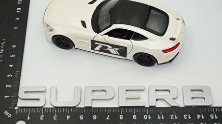 DK Tuning Skoda SUPERB Bagaj Yeni Nesil Gri Yazı Logo Arma