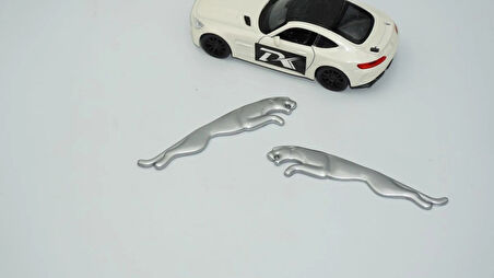 DK Tuning Çamurluk Yanı Gri Logo Amblem Arma Seti Jaguar ile Uyumlu