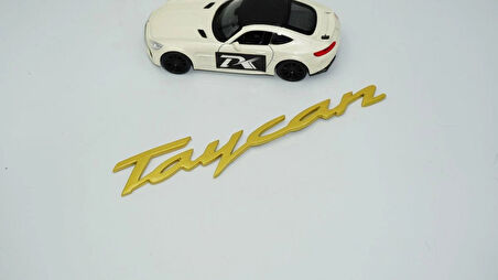 DK Tuning Taycan Bagaj Gold Yazı Logo Arma Porsche ile Uyumlu