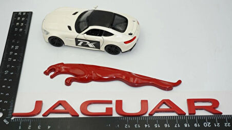 DK Tuning Jaguar Panter Kırmızı Bagaj Yazı Logo Arma Seti