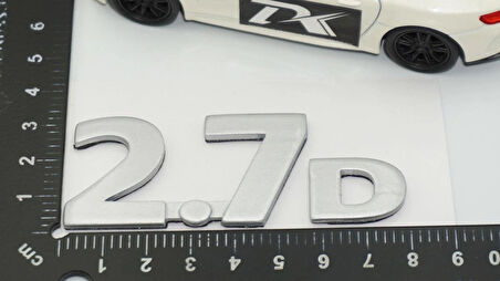 DK Tuning 2.7D Gri ABS Bagaj Yazı Logo Arma Jaguar İle Uyumlu