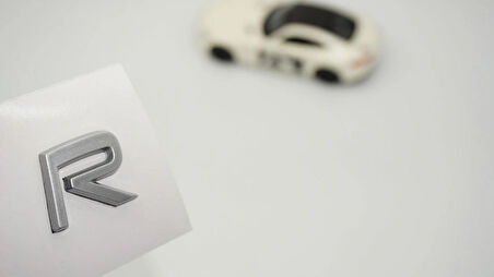 DK Tuning R Rozet Gri 2.2cm Bagaj Yazı Logo Arma Volvo ile Uyumlu