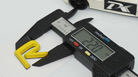 DK Tuning R Rozet Sarı 2.2cm Bagaj Yazı Logo Arma Volvo ile Uyumlu