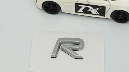 DK Tuning R Rozet Gri 2.5cm Bagaj Yazı Logo Arma Volvo ile Uyumlu