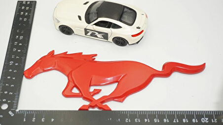 DK Tuning Ford Mustang Shelby GT Koşan At Bagaj Kırmızı Logo Arma