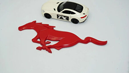DK Tuning Ford Mustang Shelby GT Koşan At Bagaj Kırmızı Logo Arma