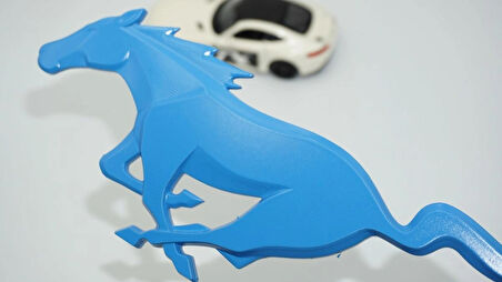 DK Tuning Ford Mustang Shelby GT Koşan At Bagaj Mavi Logo Arma