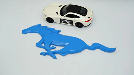 DK Tuning Ford Mustang Shelby GT Koşan At Bagaj Mavi Logo Arma