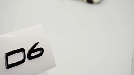 DK Tuning D6 Küçük Boy Siyah Bagaj Yazı Logo Volvo ile Uyumlu