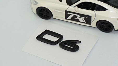 DK Tuning D6 Küçük Boy Siyah Bagaj Yazı Logo Volvo ile Uyumlu