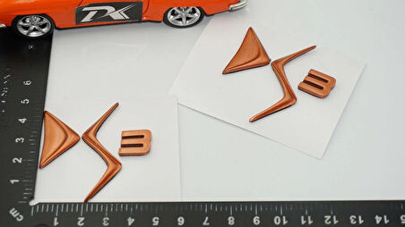 DK Tuning DS3 Çamurluk Bronz Logo Arma Yazı Seti Citroen İle Uyumlu