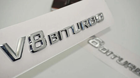 DK Tuning Benz V8 Biturbo Çamurluk Yanı Logo Amblem 2 Li Set