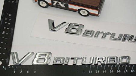 DK Tuning Benz V8 Biturbo Çamurluk Yanı Logo Amblem 2 Li Set
