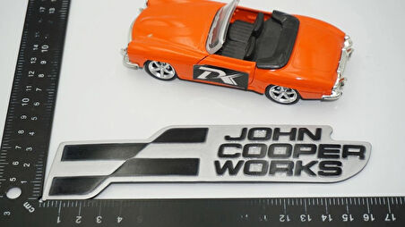 DK Tuning Mini John Cooper Works Bagaj Gri Siyah Yazı Logo Arma