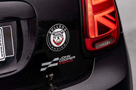 DK Tuning Mini John Cooper Works Bagaj Beyaz Siyah Yazı Logo Arma