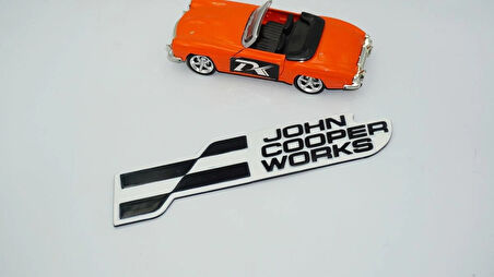 DK Tuning Mini John Cooper Works Bagaj Beyaz Siyah Yazı Logo Arma
