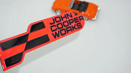 DK Tuning Mini John Cooper Works Bagaj Pembe Siyah Yazı Logo Arma