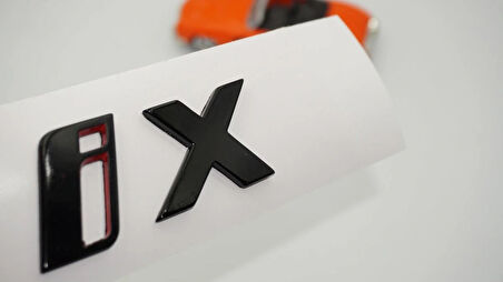 DK Tuning iX Bagaj Kırmızı Siyah ABS 3M Yazı Logo Arma Bmw İle Uyumlu