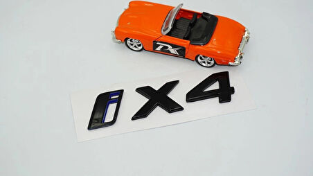 DK Tuning Yeni iX4 Bagaj Siyah Mavi ABS Yazı Logo Bmw İle Uyumlu