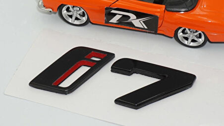 DK Tuning Yeni i7 Bagaj Siyah Kırmızı ABS Yazı Logo Bmw İle Uyumlu