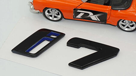 DK Tuning Yeni i7 Bagaj Siyah Mavi ABS Yazı Logo Bmw İle Uyumlu