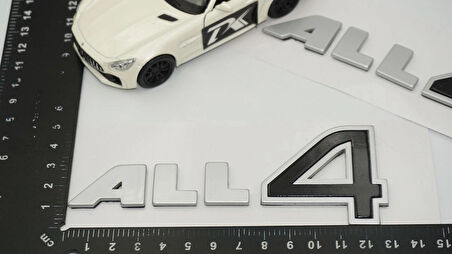 DK Tuning ALL4 Siyah Gri Kapı Yazı Logo 2 Li Set Mini Cooper İle Uyumlu