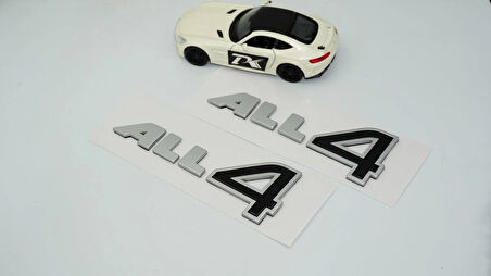 DK Tuning ALL4 Siyah Gri Kapı Yazı Logo 2 Li Set Mini Cooper İle Uyumlu