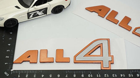 DK Tuning ALL4 Bronz Gri Kapı Yazı Logo 2 Li Set Mini Cooper İle Uyumlu