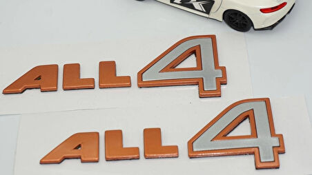 DK Tuning ALL4 Bronz Gri Kapı Yazı Logo 2 Li Set Mini Cooper İle Uyumlu