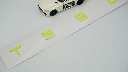 DK Tuning Tesla Model 3 Y S X Series Bagaj Fosfor Renk Uzun Yazı Logo