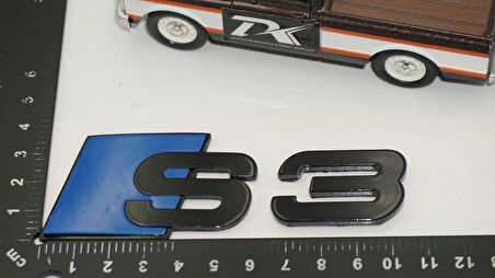 DK Tuning S3 Bagaj Siyah Mavi Yazı Logo Audi İle Uyumlu