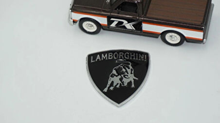DK Tuning Lamborghini Kaput Body Siyah Metal Logo Amblem