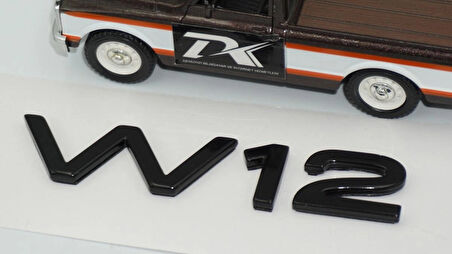 DK Tuning A8 D3 03-17 W12 Siyah Logo Amblem Arma Audi ile Uyumlu