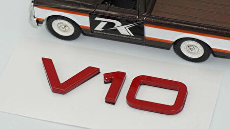 DK Tuning V10 Kırmızı ABS Bagaj Logo Amblem Arma Audi İle Uyumlu