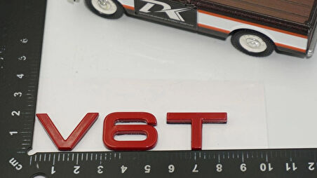 DK Tuning V6 T Kırmızı ABS Bagaj Logo Amblem Arma Audi İle Uyumlu