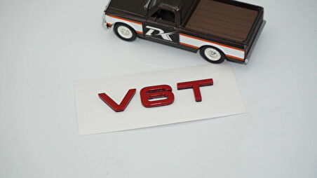 DK Tuning V6 T Kırmızı ABS Bagaj Logo Amblem Arma Audi İle Uyumlu