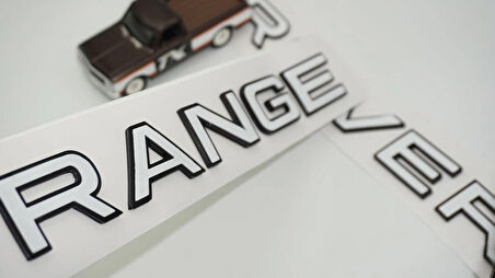 DK Tuning Range Rover Kaput Ve Bagaj Siyah Beyaz Yazı Logo Arma