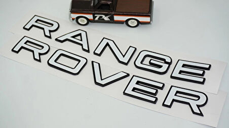 DK Tuning Range Rover Kaput Ve Bagaj Siyah Beyaz Yazı Logo Arma