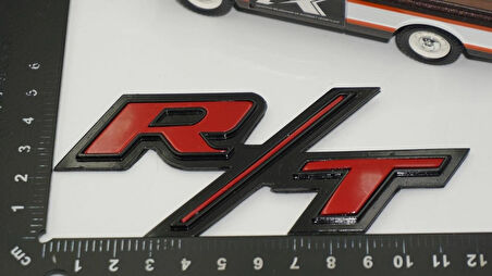 DK Tuning Challenger R/T Kırmızı Siyah Logo Arma Dodge ile Uyumlu