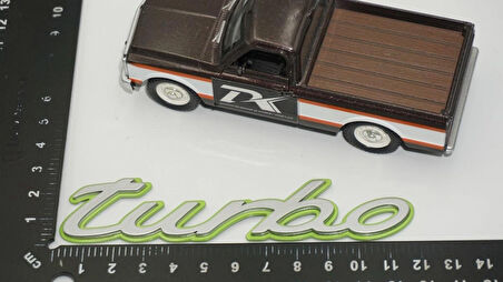 DK Tuning Porsche Turbo Yeşil Gri ABS Yazı Logo Arma