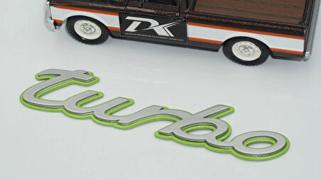 DK Tuning Porsche Turbo Yeşil Gri ABS Yazı Logo Arma