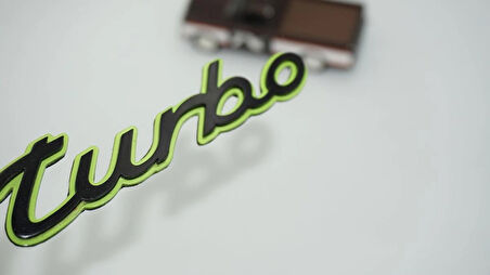 DK Tuning Porsche Turbo Yeşil Siyah ABS Yazı Logo Arma