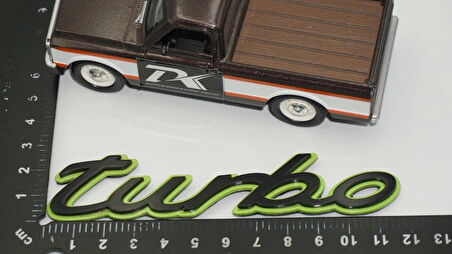 DK Tuning Porsche Turbo Yeşil Siyah ABS Yazı Logo Arma