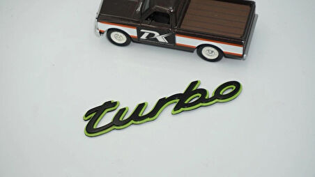 DK Tuning Porsche Turbo Yeşil Siyah ABS Yazı Logo Arma