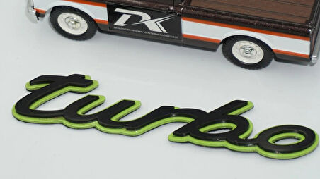 DK Tuning Porsche Turbo Yeşil Siyah ABS Yazı Logo Arma