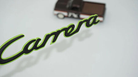 DK Tuning Porsche Carrera Yeşil Siyah ABS Yazı Logo Arma