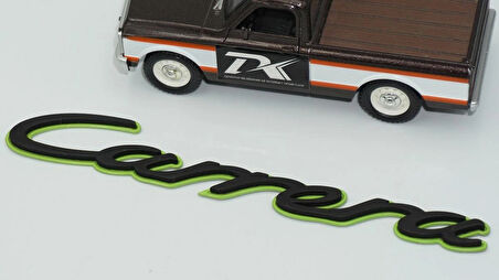 DK Tuning Porsche Carrera Yeşil Siyah ABS Yazı Logo Arma