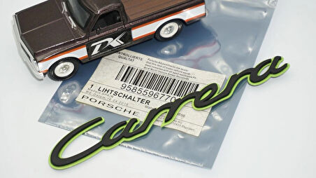 DK Tuning Porsche Carrera Yeşil Siyah ABS Yazı Logo Arma